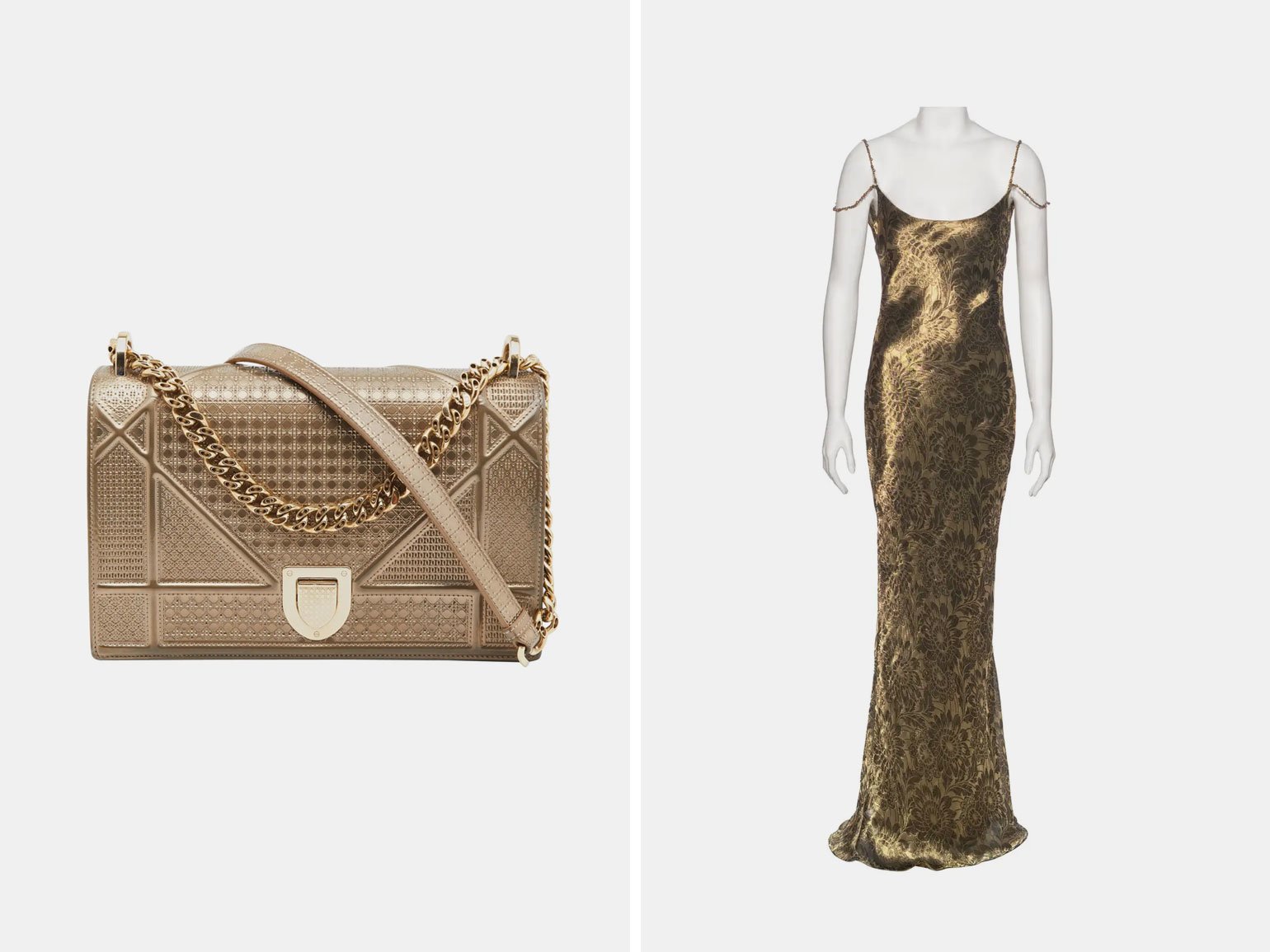 Сумка Diorama золотая